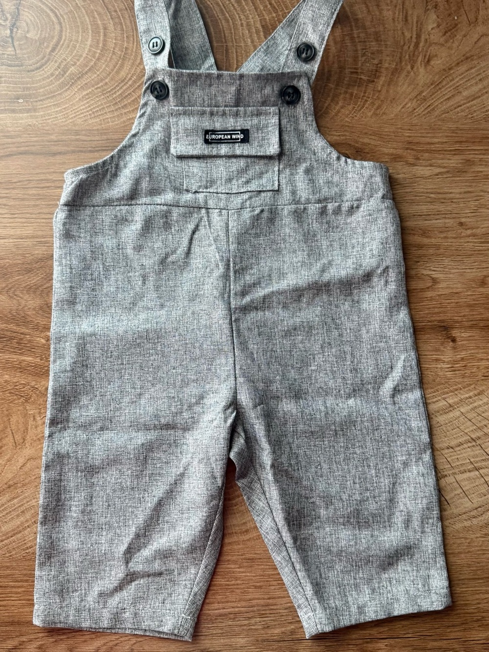 SHEIN Gray Textured Kids' Overalls